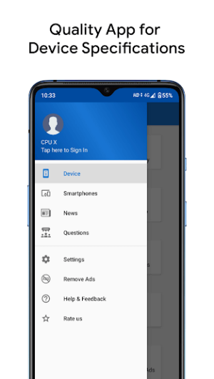 CPU X cho bạn biết các thông tin điện thoại và thông số hệ thống