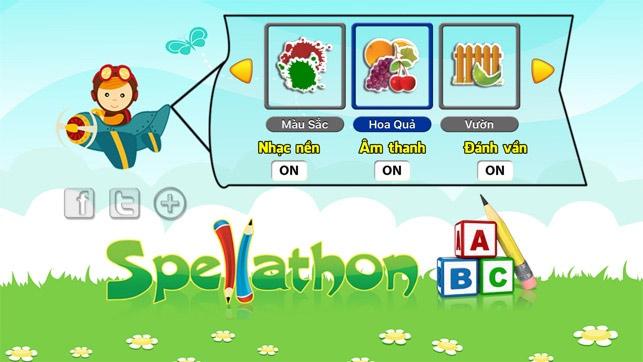 Tùy chỉnh nhạc nền, âm thanh, đánh vần