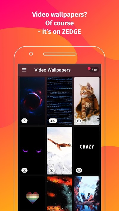 Lựa chọn hình nền trên ZEDGE cho Android