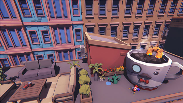 Điều khiển những chiếc bánh rán chạy bằng tên lửa đi giải cứu ông Mug