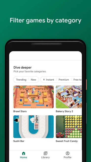 Lọc game theo danh mục