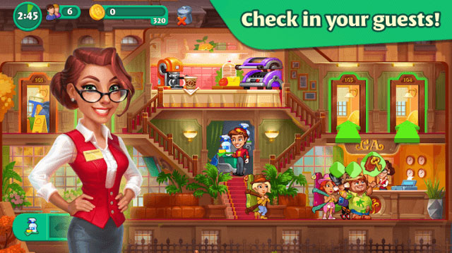 Quản lý khách sạn của bạn trong game Grand Hotel Mania