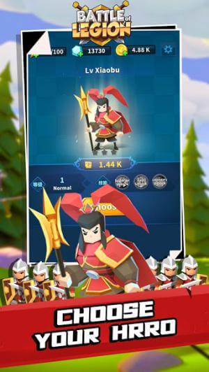 Chọn anh hùng của bạn trong game Battle of legion