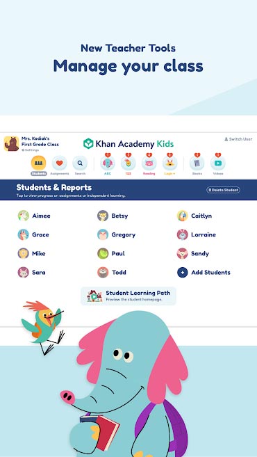 Khan Academy Kids cải tiến công cụ quản lý lớp học