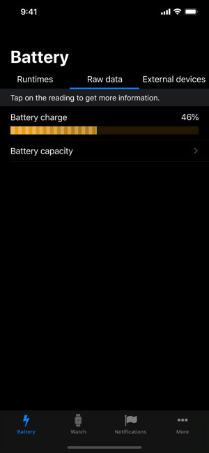 Battery Life for iOS cung cấp thông tin chi tiết cho viên pin