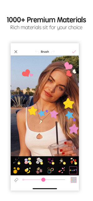 Trang trí ảnh bằng text, sticker... trong Photo Wonder for iOS
