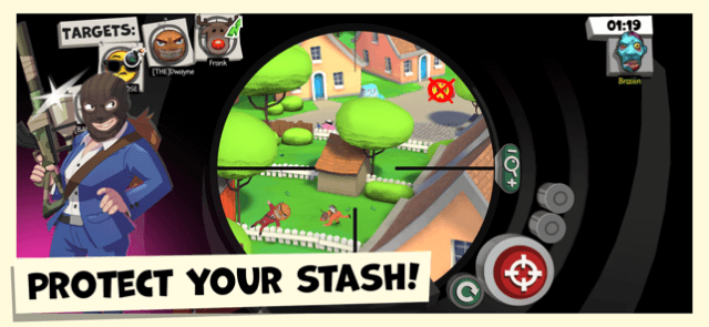 Hoặc bảo vệ kho tiền của mình khi là một tay súng bắn tỉa