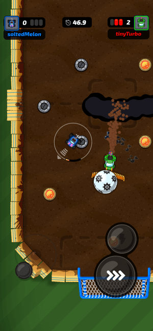 Chướng ngại và bổ trợ được bố trí rải rác khắp mặt sân