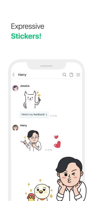Chat với nhãn dán thú vị