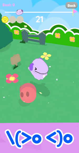 Điều khiển khủng long nhảy nhót vượt chướng ngại vật trong game Lemme HUP