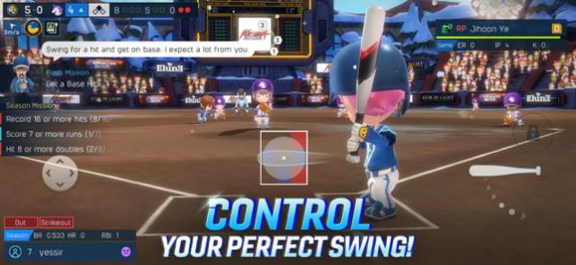 Thưởng thức cơ chế game mới và kiểm soát cú đánh hoàn hảo trong Baseball Superstars 2020
