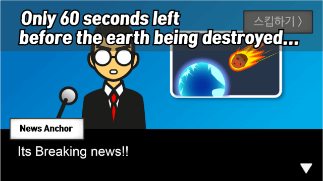 Bạn chỉ có 60 giây còn sống và làm bất cứ mình thích trong game Meteor 60 seconds!