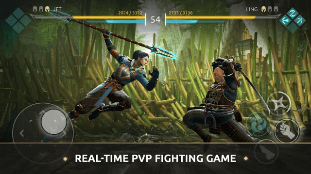 Tham gia các trận chiến PvP thời gian thực trong game Shadow Fight Arena