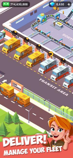 Điều hành công ty chuyển phát nhanh của bạn trong game Idle Courier Tycoon