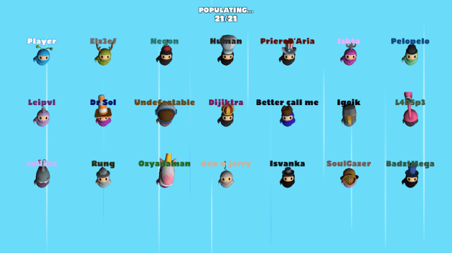 Tham gia cuộc đua Battle Royale với tối đa 50 người khác trong game Knockout Race