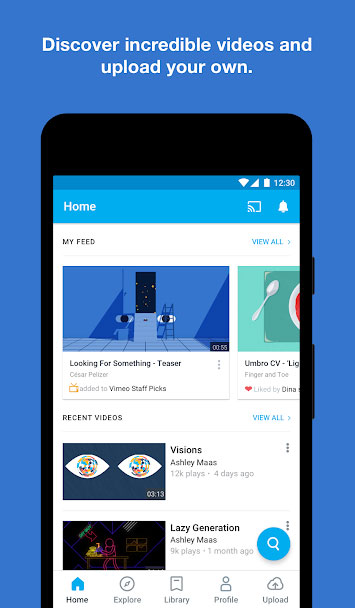 Vimeo là kênh xem video không chứa quảng cáo