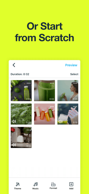 Làm video từ đầu hoặc dùng template