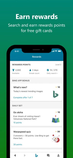 Tìm kiếm với Bing Search và nhận thưởng