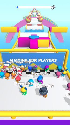 Cùng nhiều người chơi khác tham gia cuộc chạy loại trực tiếp trong Run Royale 3D 