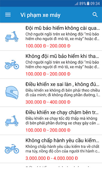 Vi phạm xe máy