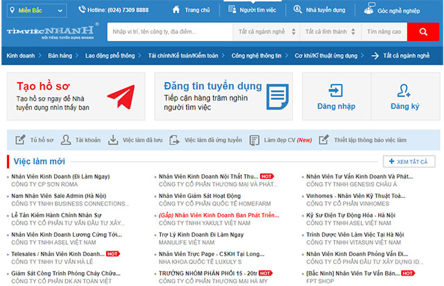 Website Tìm Việc Nhanh