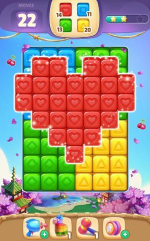 Chạm và phá vỡ các cụm gạch trong game Cube Rush Adventure 