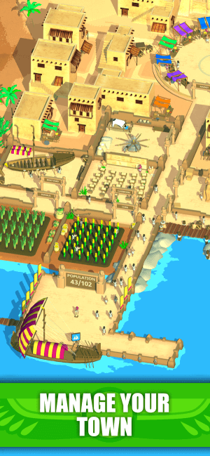 Quản lý thành phố của bạn trong game Idle Egypt Tycoon 