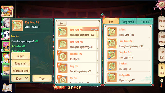 Hộ phù sau khi tụ linh 5 lần