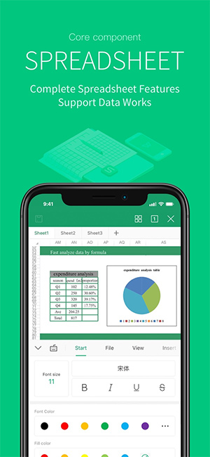 Xử lý bảng tính phức tạp với WPS Office app