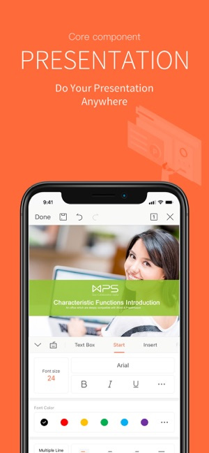 WPS Office for iOS hỗ trợ thiết kế slide trình chiếu