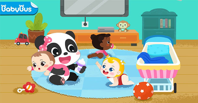 Cùng gấu trúc chăm sóc 3 em bé có màu da khác nhau trong Baby Panda Care 2
