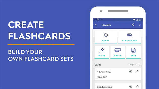Tạo flashcard hoặc sử dụng hàng triệu flashcard do người dùng Quizlet chia sẻ