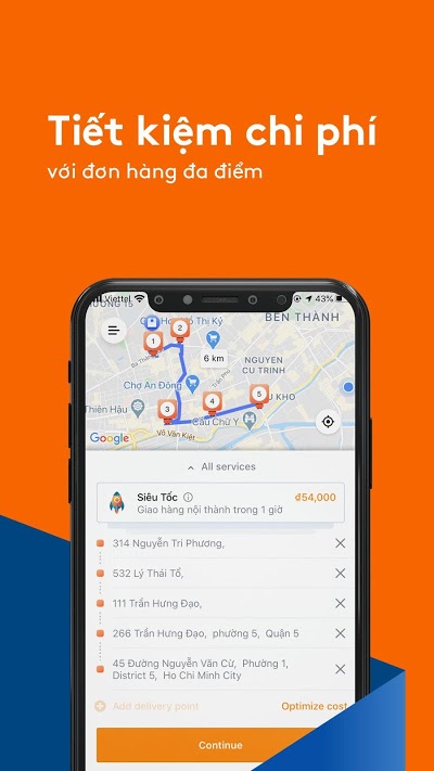 Giao hàng AhaMove với chi phí tiết kiệm