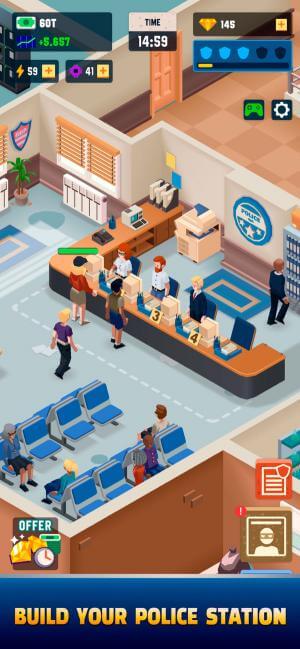 Xây dựng sở cảnh sát của bạn trong Idle Police Tycoon