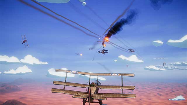 Red Wings: Aces of the Sky là game lái và bắn máy bay sống động