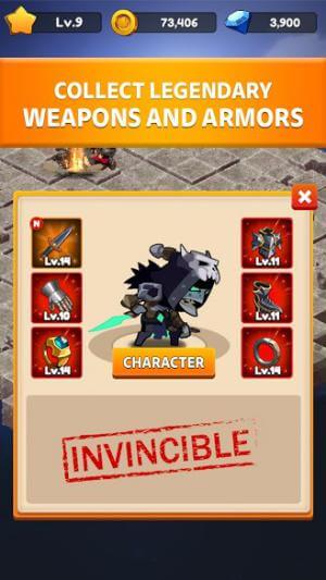 Thu thập vũ khí huyền thoại và giáp