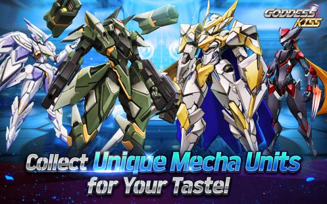 Thu thập các chiến binh mecha và bước vào cuộc chiến trong Goddess Kiss