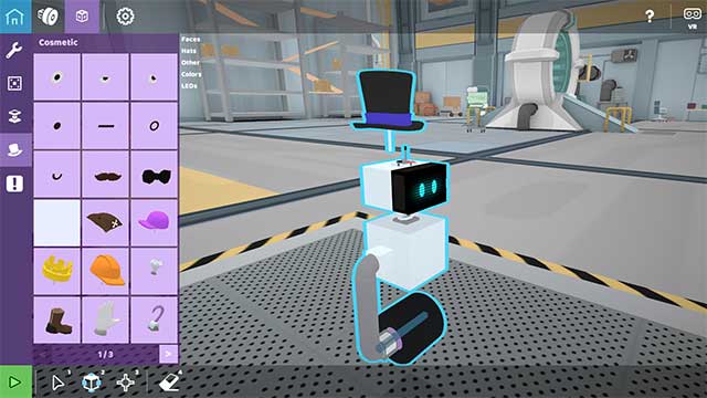 Thêm các đặc điểm ngũ quan thú vị cho robot như mắt và mũ ngộ nghĩnh