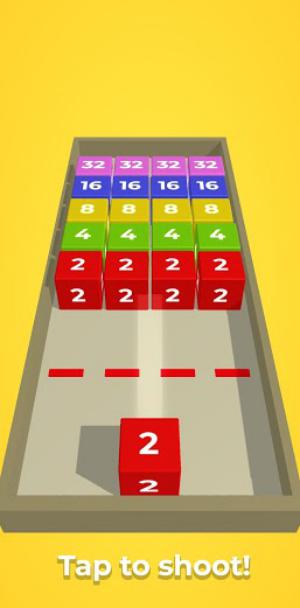 Chain Cube là game 2048 ở đồ họa 3D