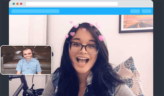 Áp dụng các kiểu ống kính của Snapchat vào khuôn mặt mình thông qua webcam