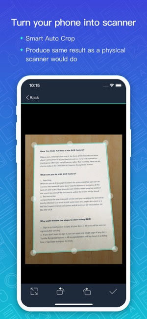 CamScanner for iOS là ứng dụng scan ảnh, tài liệu