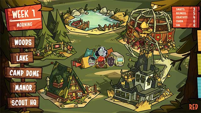 Game có 3 nội dung đa dạng - Summer Camp, Winter Retreat và Roadtrip