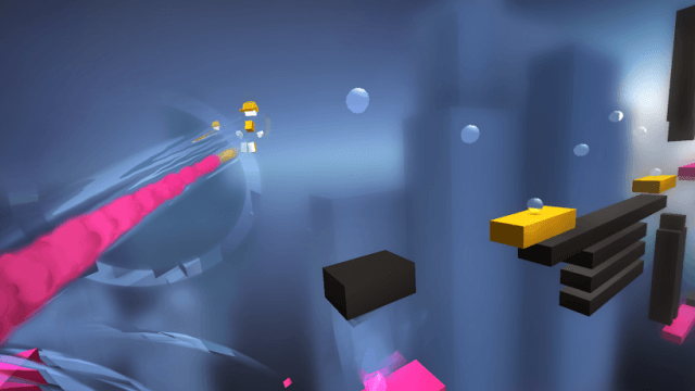 Điều khiển nhân vật của bạn chạy trên các con đường màu sắc trong game Chameleon Run
