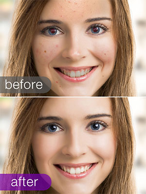 So sánh ảnh trước và sau khi chỉnh sửa với Visage Lab app