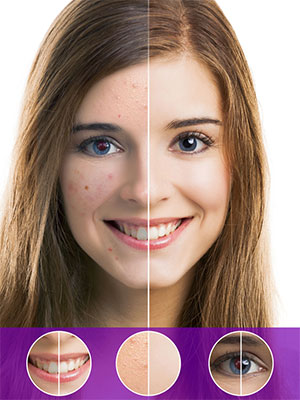 Công cụ làm trắng răng, xử lý màu da và mắt