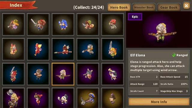 Có tất cả 25 anh hùng độc đáo cho bạn thu thập