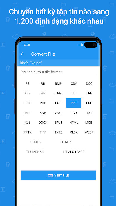 Chuyển định dạng tập tin với File Commander