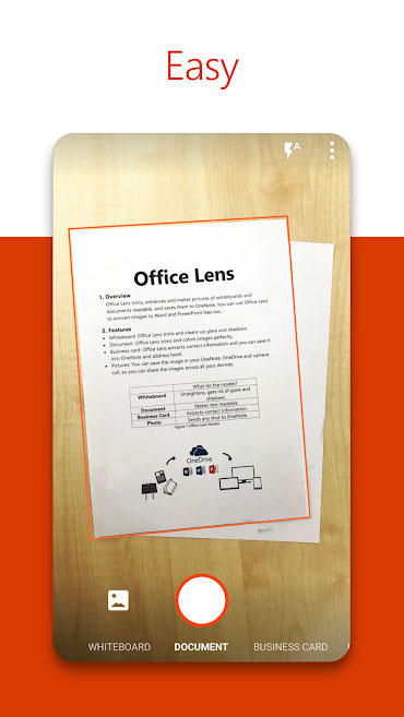 Microsoft Office Lens for Android hỗ trợ scan ảnh, tài liệu