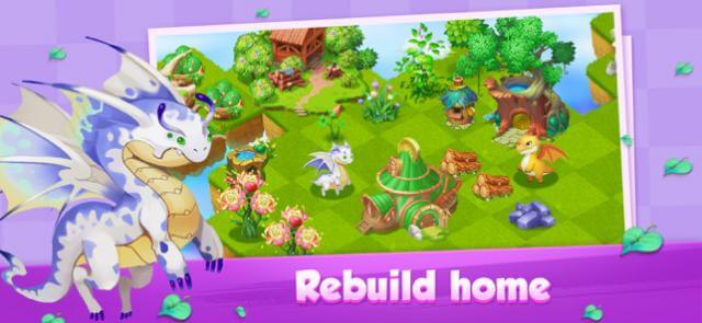 Xây dựng nhà cho rồng trong game Dragon Home