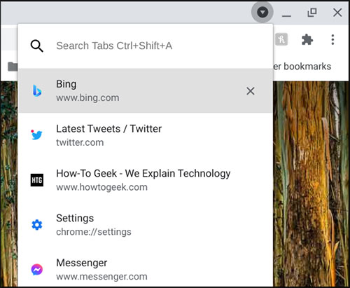 Dễ dàng tìm kiếm tab đang mở